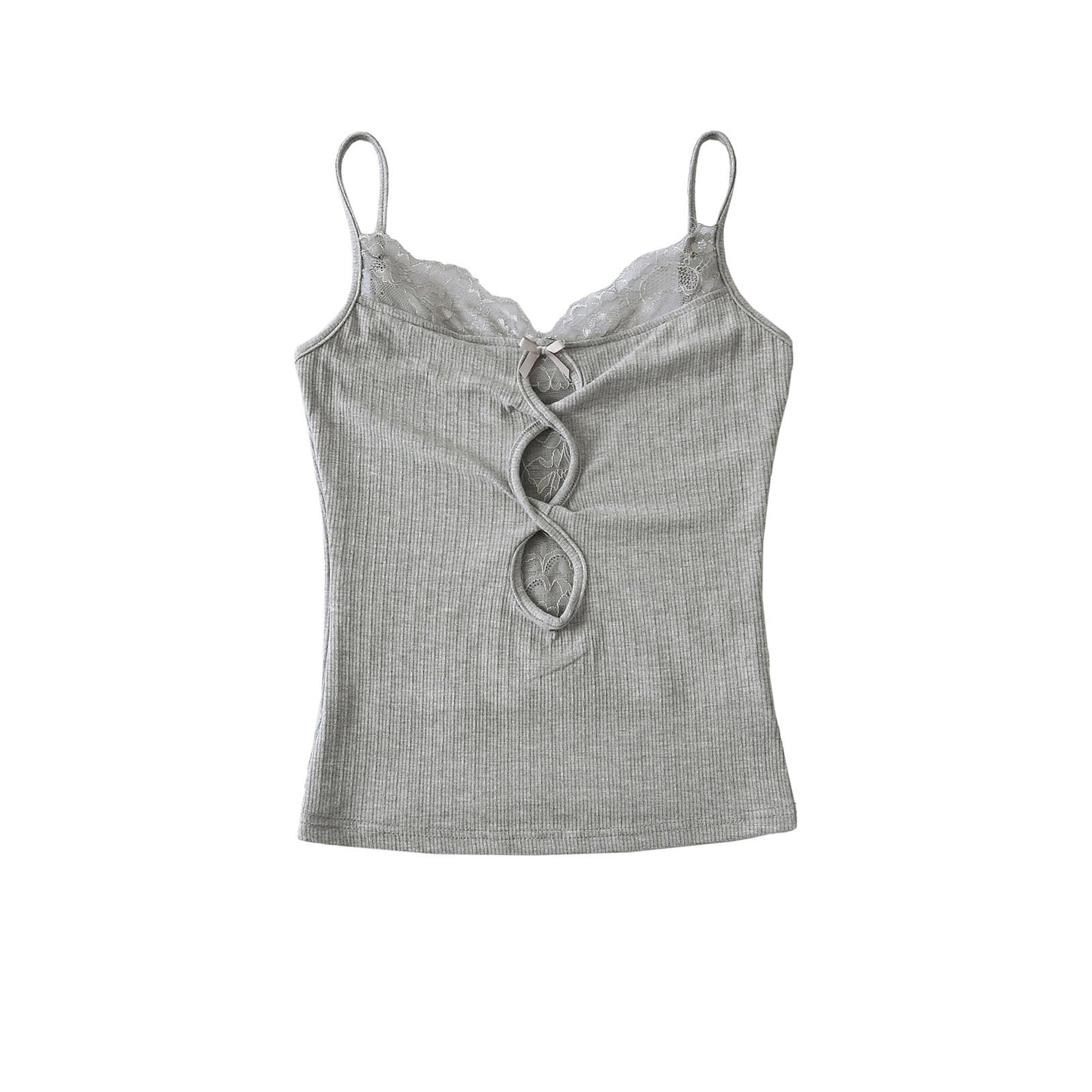 Casual Lace Stitching Twist Short Small Sling Vest