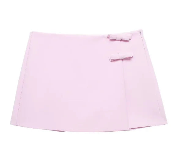 Ensemble Top Halter et Jupe à Nœud – Plusieurs Couleurs & Tailles
