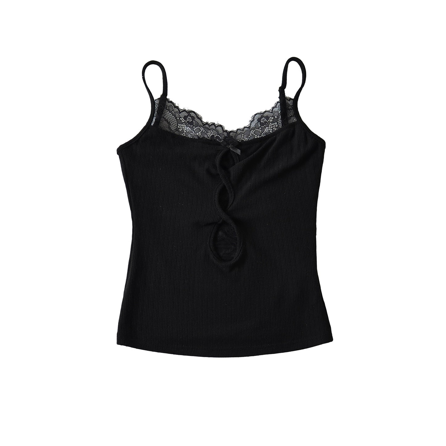 Casual Lace Stitching Twist Short Small Sling Vest