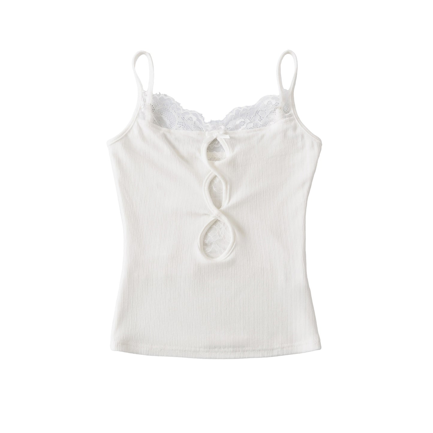 Casual Lace Stitching Twist Short Small Sling Vest