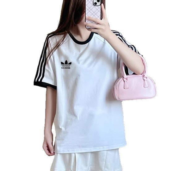 T-shirt Unisexe Brodé Coupe Décontractée & Style Athleisure