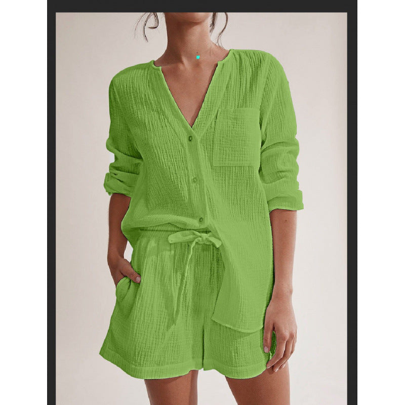 Ensemble Pyjama Double Gaze Élégance & Confort à la Maison
