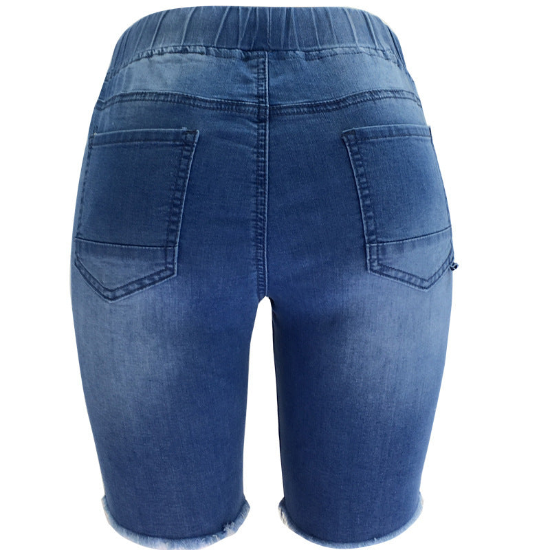 Jean Droit Femme Bleu Foncé Style Commuter Élégant