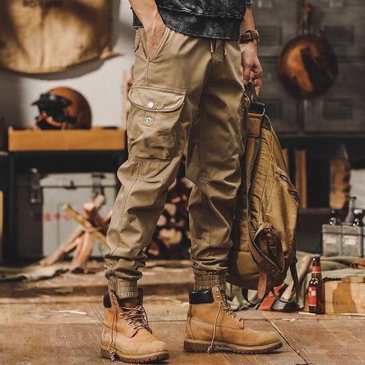 Pantalon cargo épais pour homme  Fermeture éclair aux chevilles, style tactique, idéal pour lextérieur