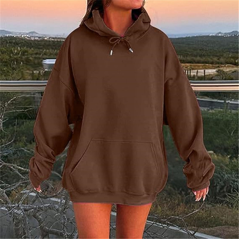 Sweat à capuche oversize unisexe Look européen et américain avec épaules tombantes et molleton ultra-doux pour un confort maximal