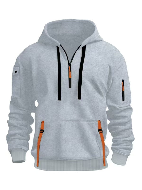 🧥 Sweat à Capuche Zippé Multi-Poches Hiver Urbain