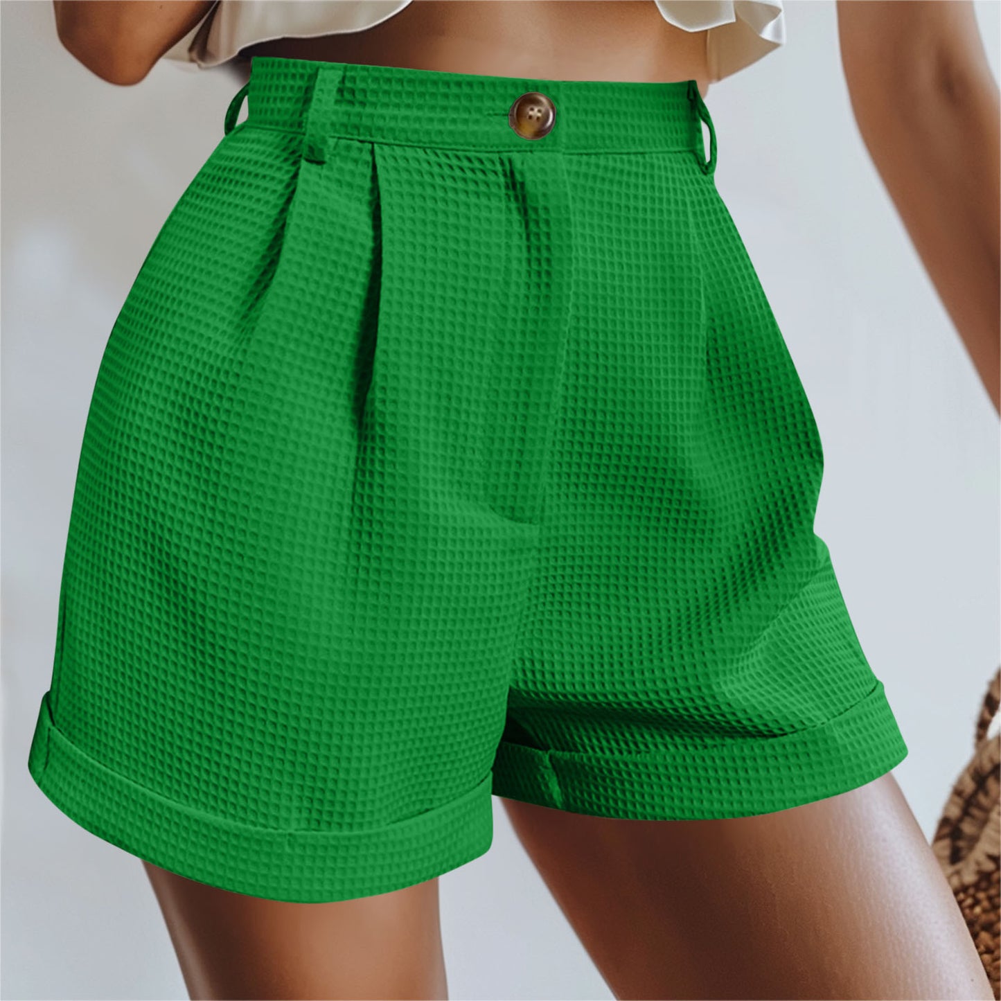 Short Femme Élégance Boutonnée Taille Haute & Style Décontracté