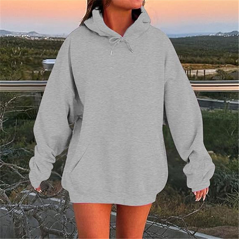 Sweat à capuche oversize unisexe Look européen et américain avec épaules tombantes et molleton ultra-doux pour un confort maximal