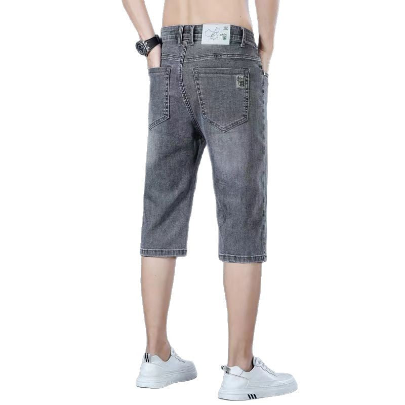 Short en jean pour homme Coupe droite et ample, style décontracté et polyvalent