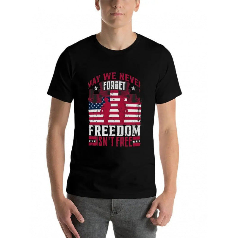 T-shirt Homme Imprimé Drapeau Style Rétro & Impression 3D