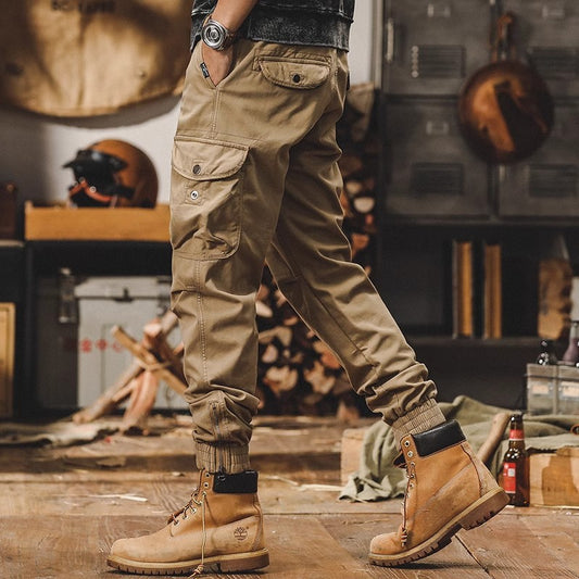 Pantalon cargo épais pour homme  Fermeture éclair aux chevilles, style tactique, idéal pour lextérieur