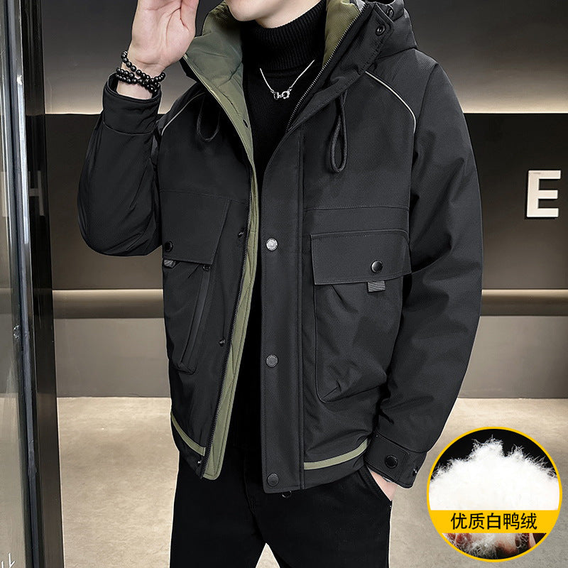 Doudoune homme anti-froid épaisse, chaude et légère, style workwear américain, tendance et haut de gamme, parfaite pour lhiver