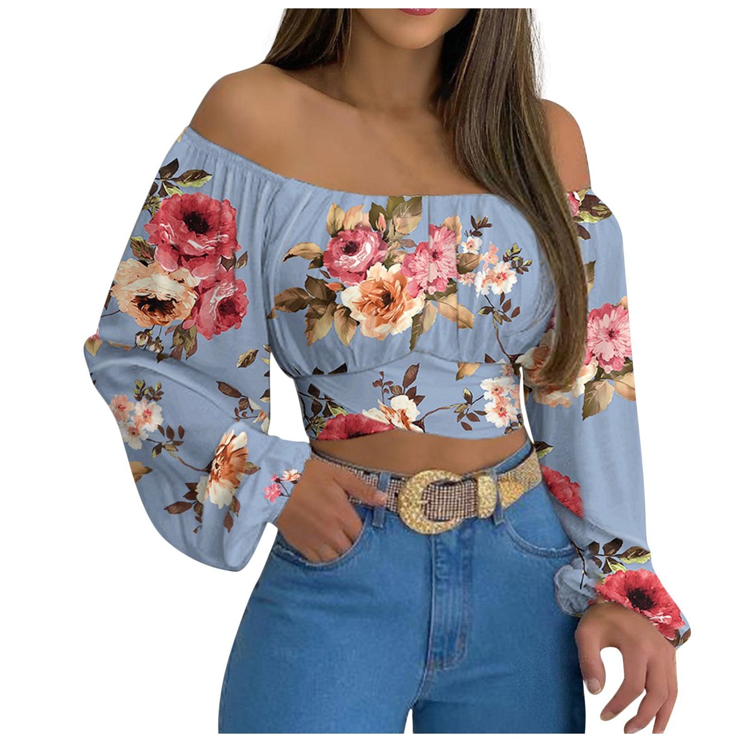 Top à Épaules Dénudées Style Croisé Tendance