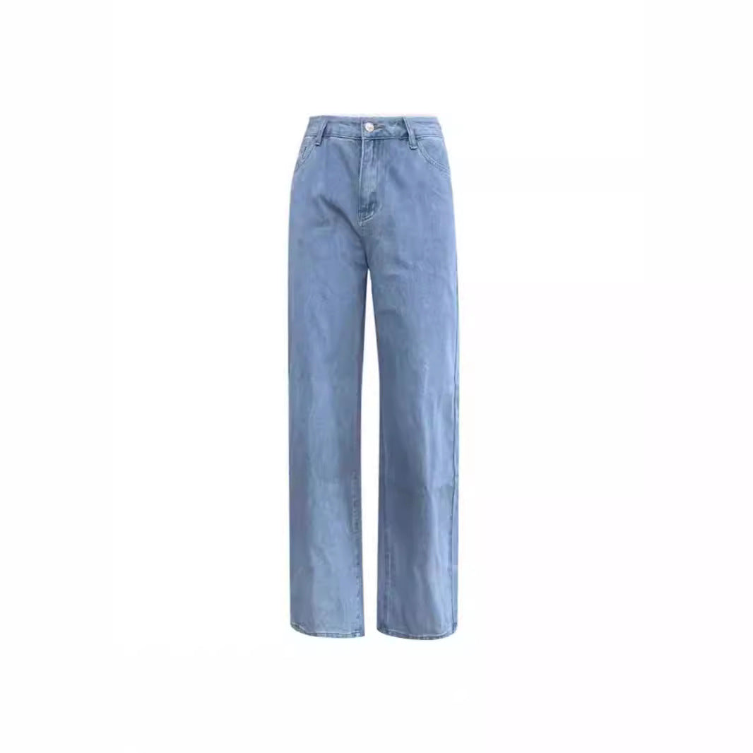 Jean Femme Coupe Ample Rétro Style Décontracté Européen & Américain