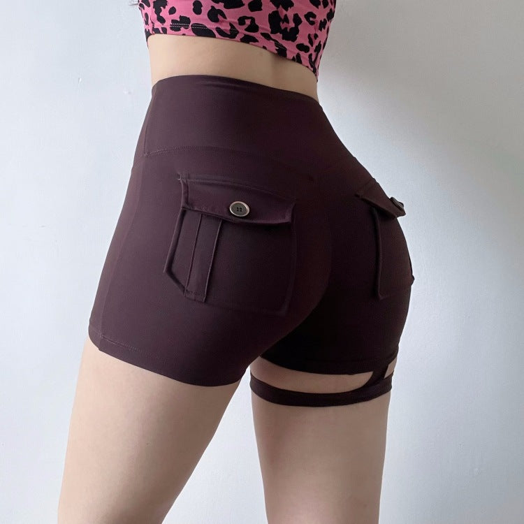 Short de Sport Femme Taille Haute & Effet Push-Up
