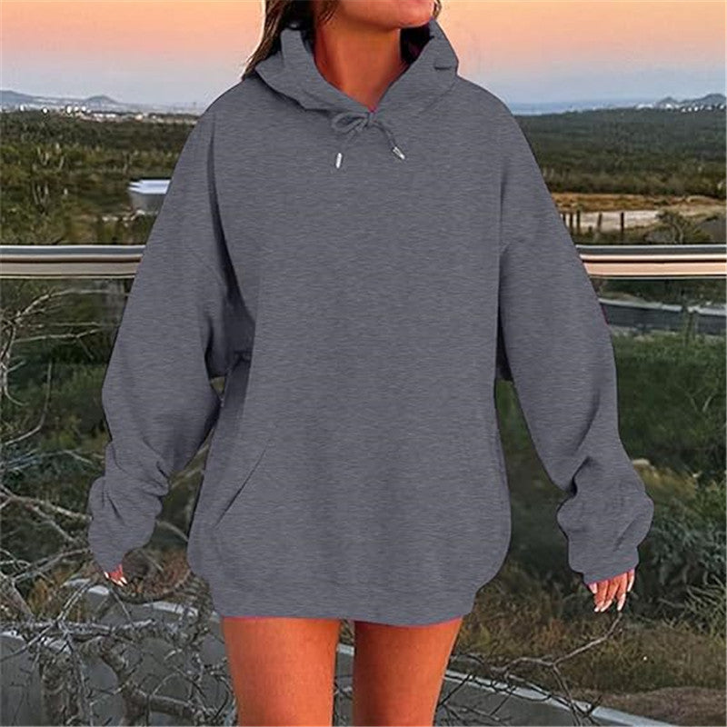 Sweat à capuche oversize unisexe Look européen et américain avec épaules tombantes et molleton ultra-doux pour un confort maximal