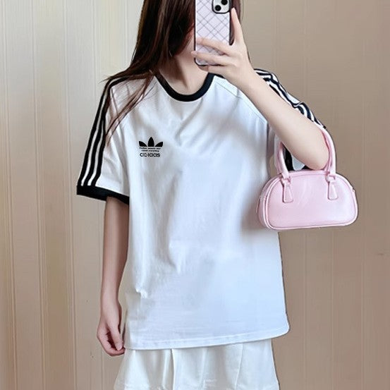 T-shirt Unisexe Brodé Coupe Décontractée & Style Athleisure