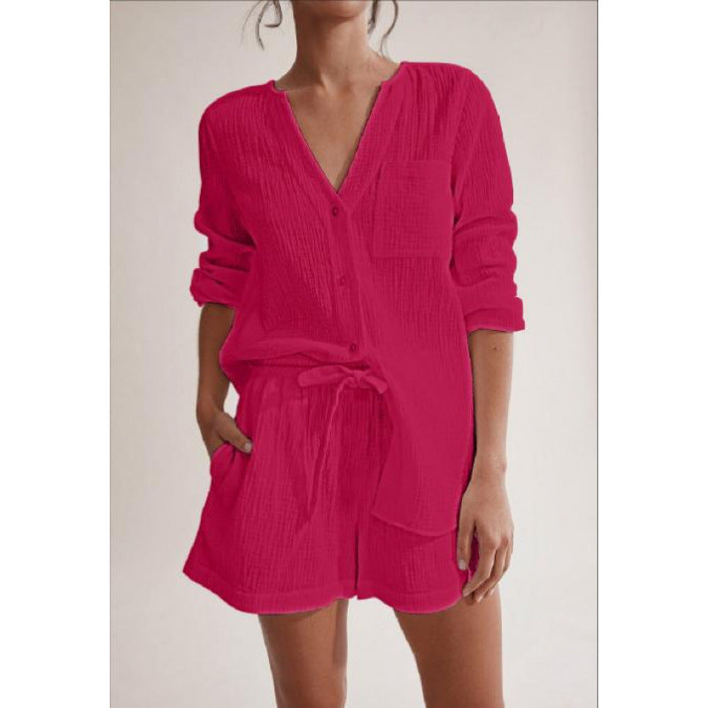 Ensemble Pyjama Double Gaze Élégance & Confort à la Maison