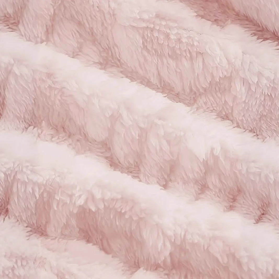 Manteau court rose en fausse fourrure style teddy Veste élégante pour femme, douce et tendance