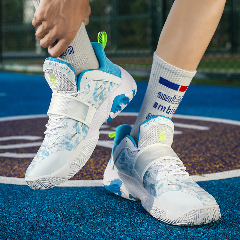 Nouvelles sneakers printemps-été, chaussures de basketball pour adolescents, grandes tailles disponibles, modèle bas avec fermeture velcro.
