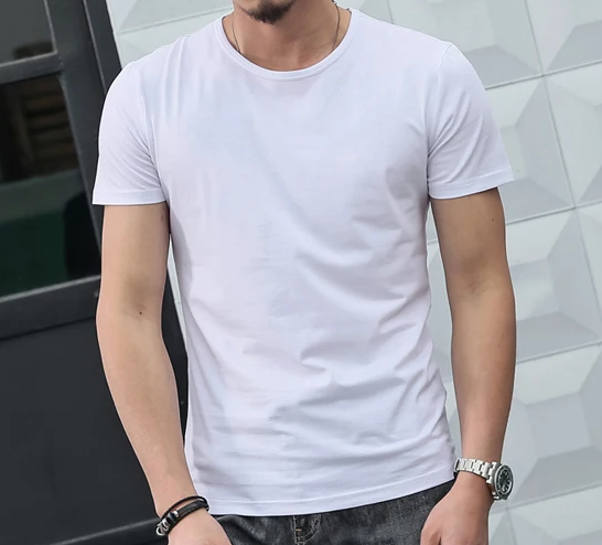 European station short sleeve men's t male couple wear 2025 spring and summer new personality hot brick print slim base