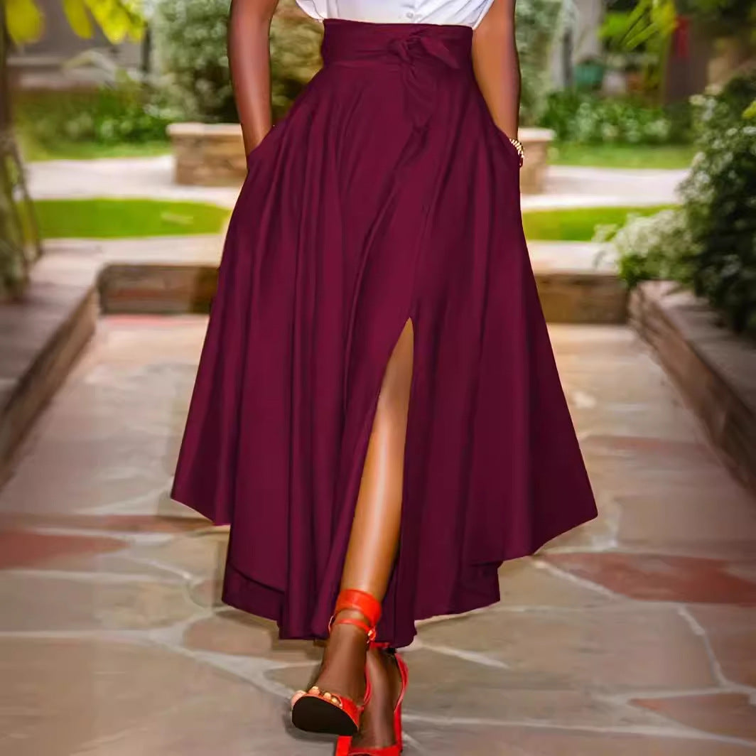 Jupe Midi à Volants Style Décontracté & Féminin pour le Printemps/Été