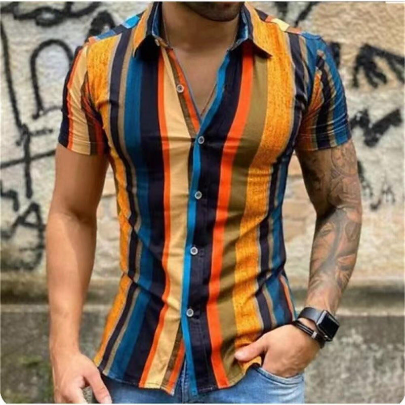 T-shirt Homme Été Coupe Ajustée & Style Jeune