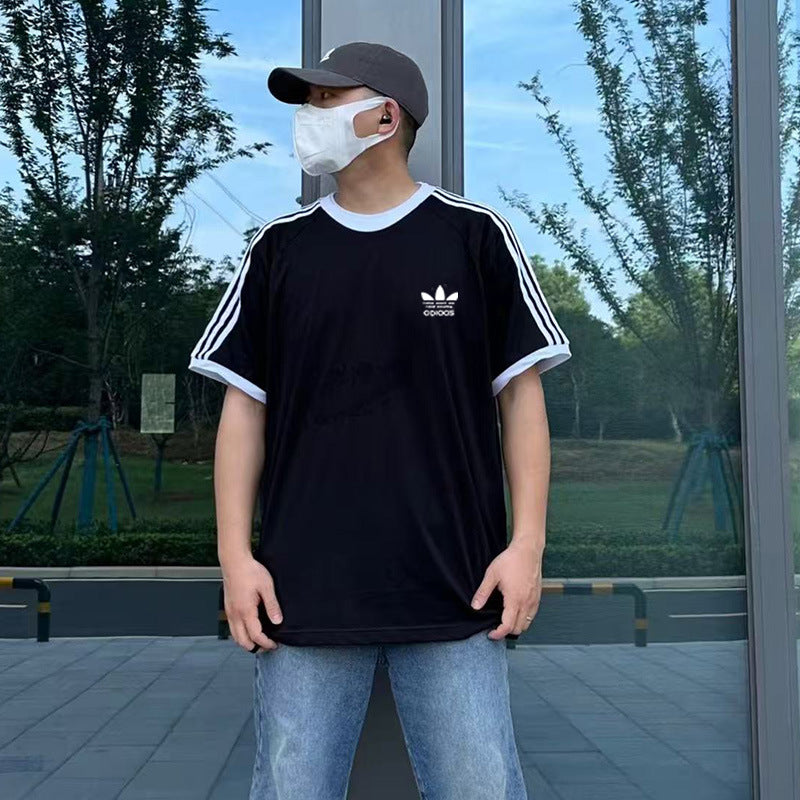 T-shirt Unisexe Brodé Coupe Décontractée & Style Athleisure
