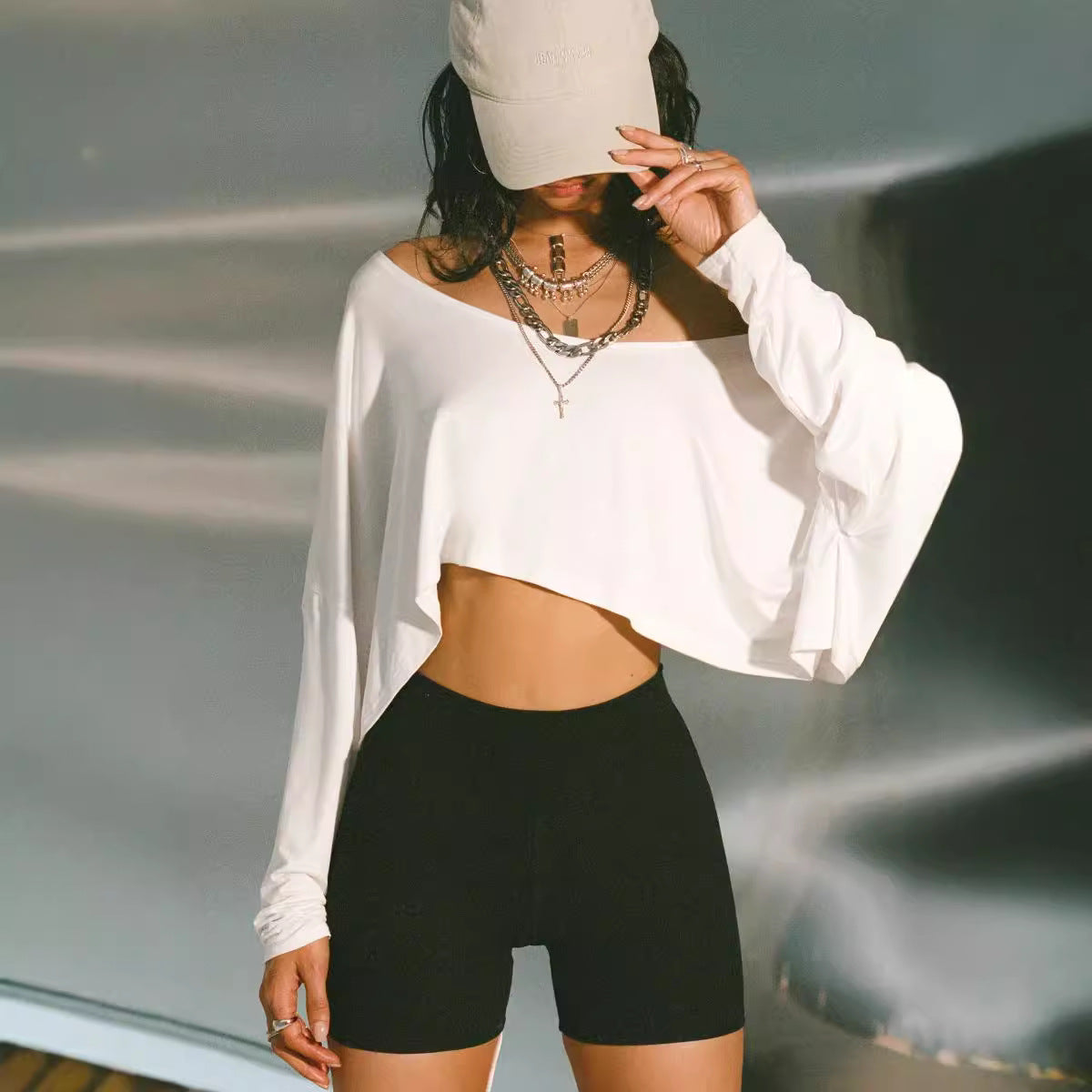 Crop Top Loose Style Streetwear Américain