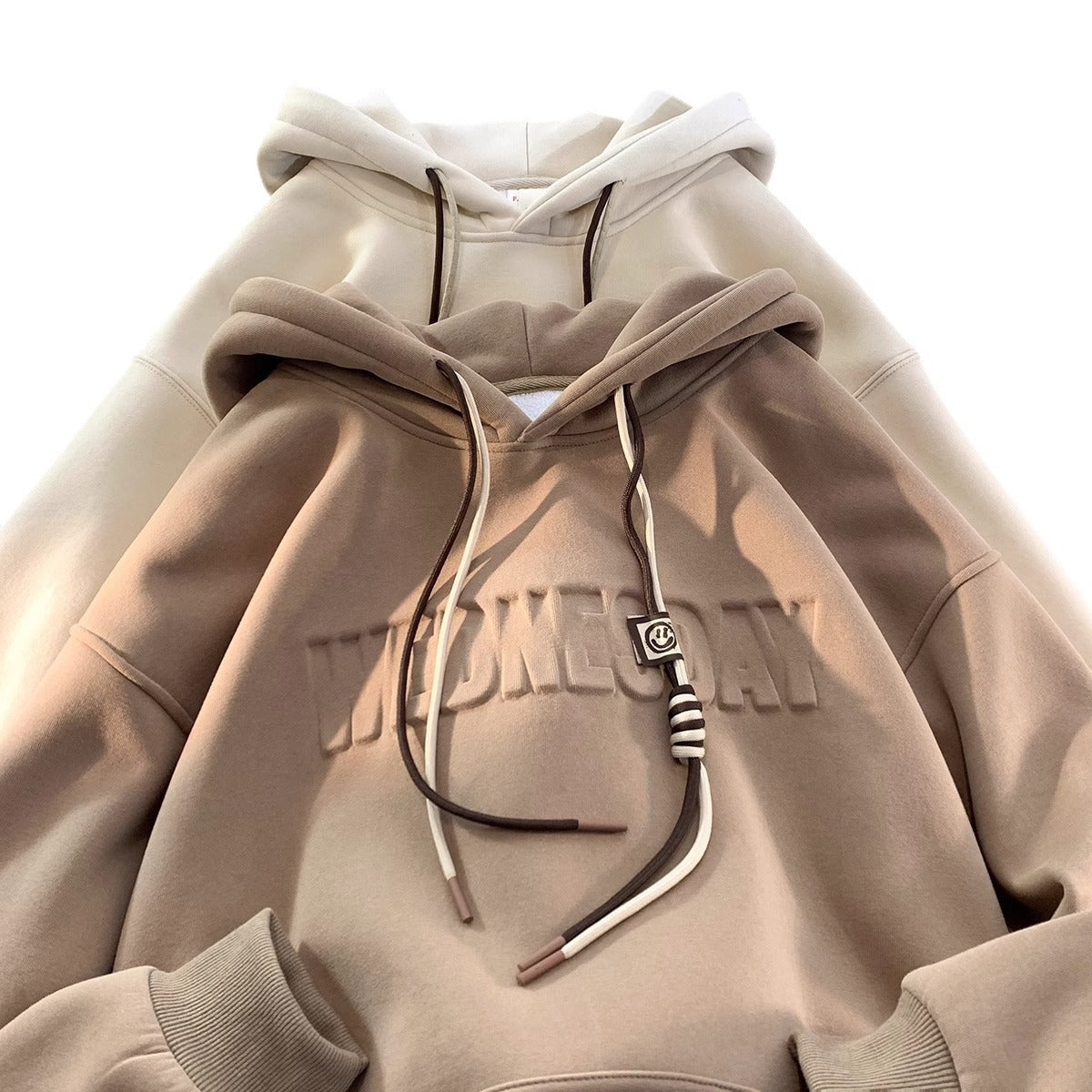 Sweat-shirt homme épais à capuche style urbain, coupe confortable, pour printemps et automne