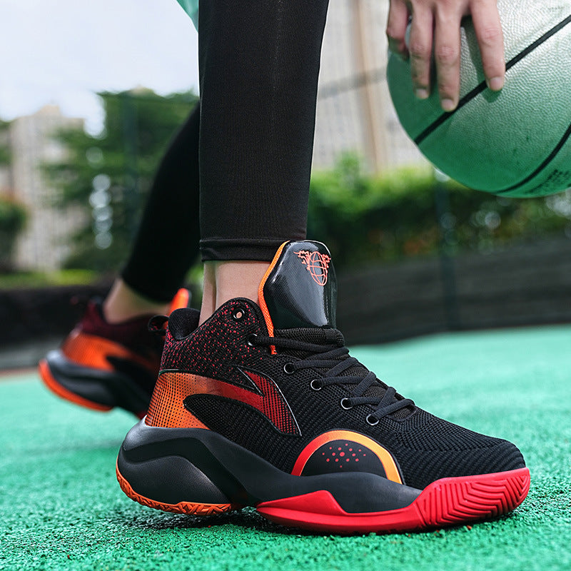 Cross-border basketball sneakers, new junior high school students, men's winter running leather professional training shoes