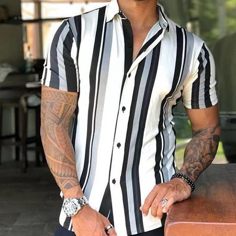 T-shirt Homme Été Coupe Ajustée & Style Jeune