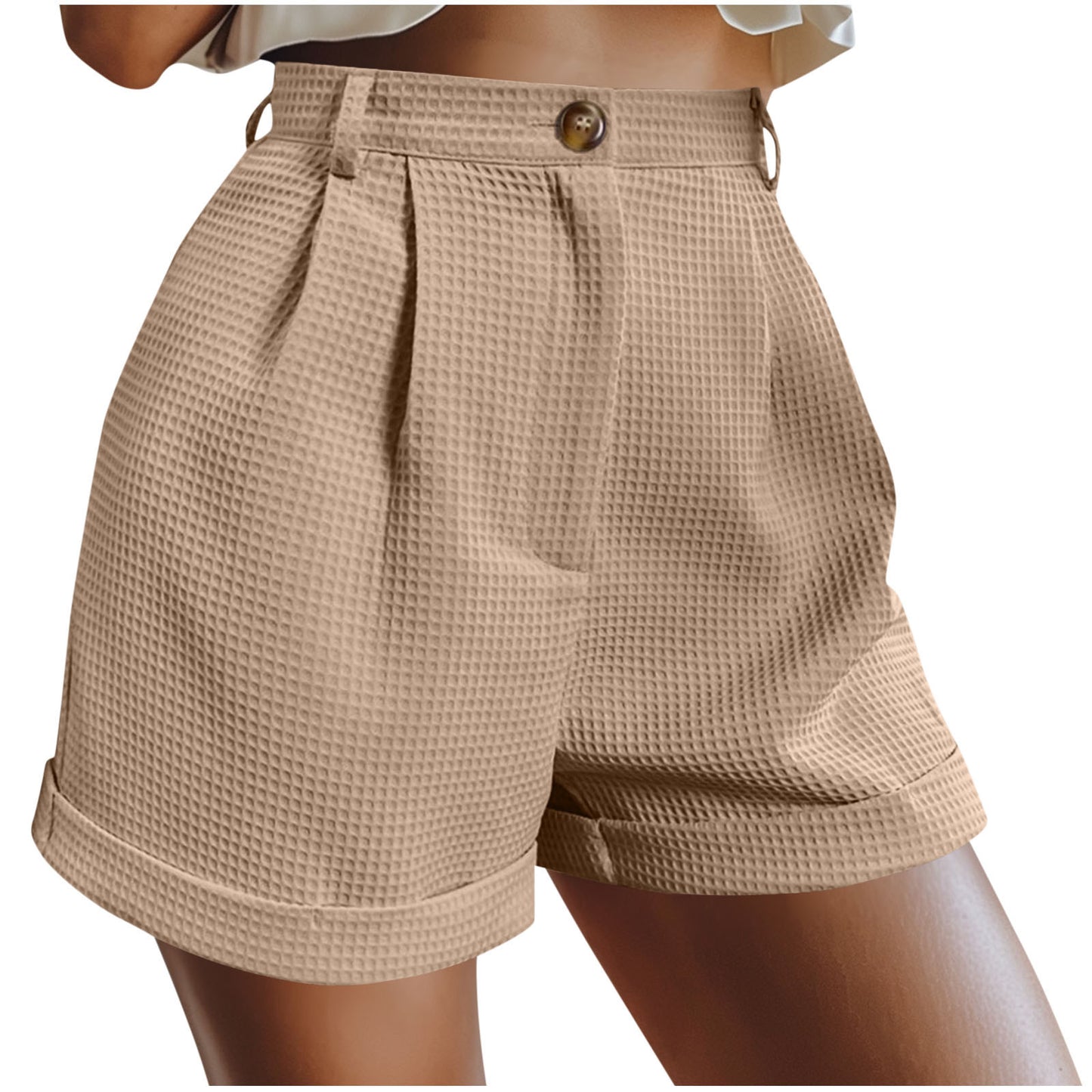 Short Femme Élégance Boutonnée Taille Haute & Style Décontracté