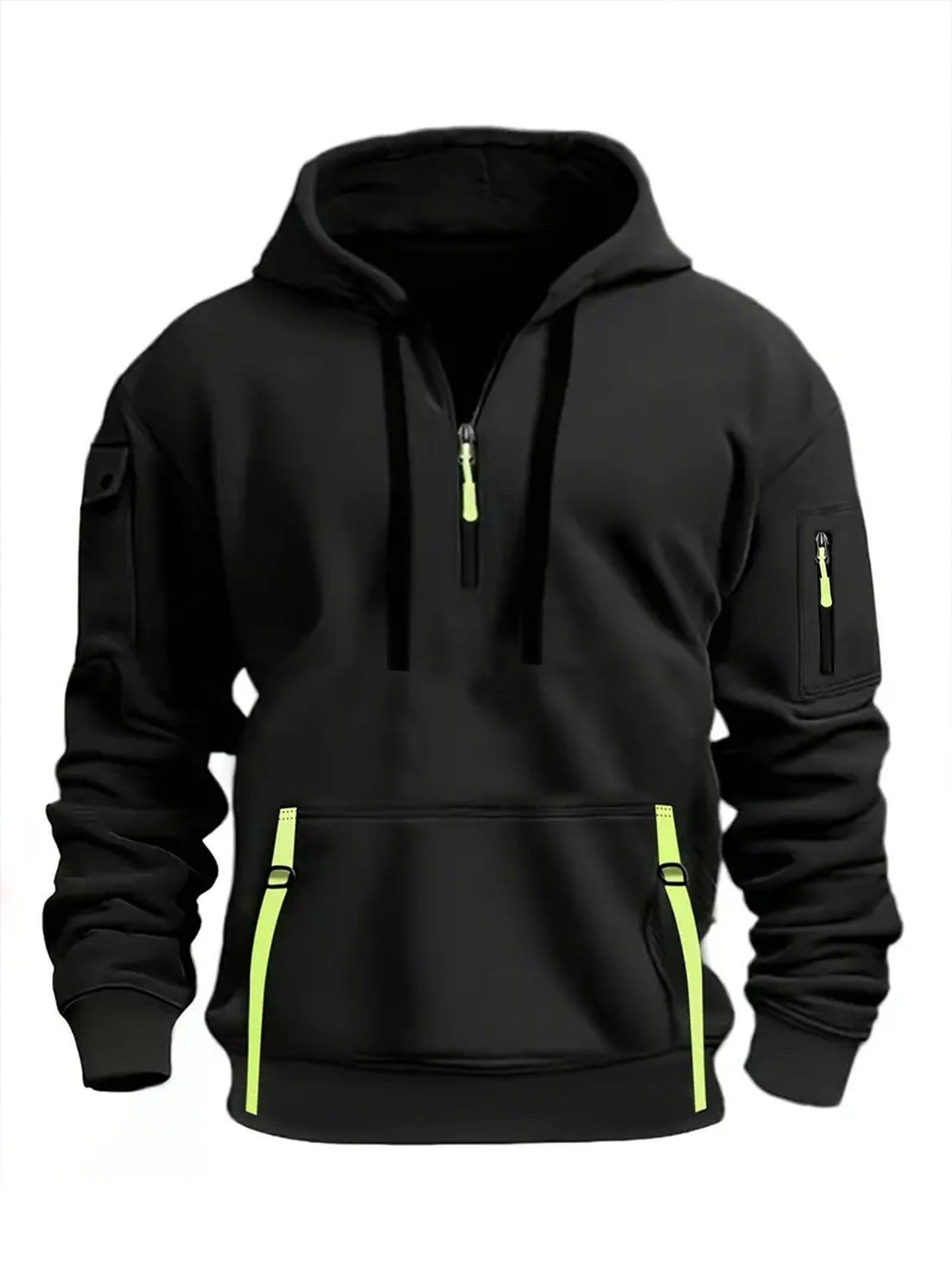 🧥 Sweat à Capuche Zippé Multi-Poches Hiver Urbain