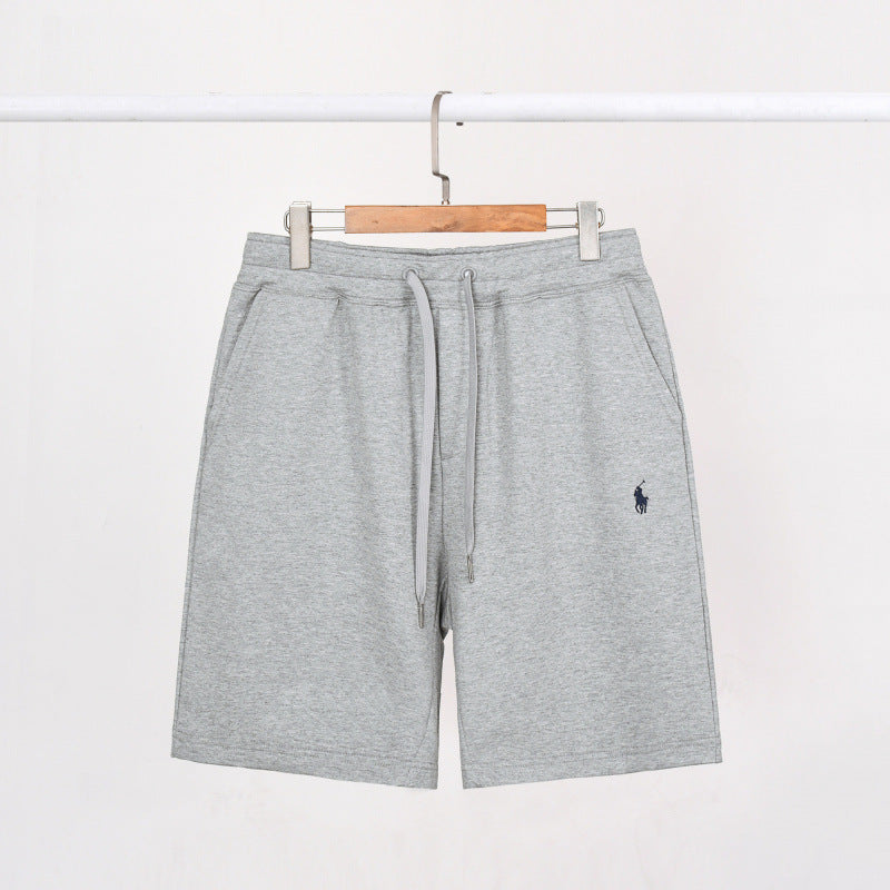 Short polo en coton pour homme Style décontracté et polyvalent, idéal pour le sport ou la plage, avec broderie élégante