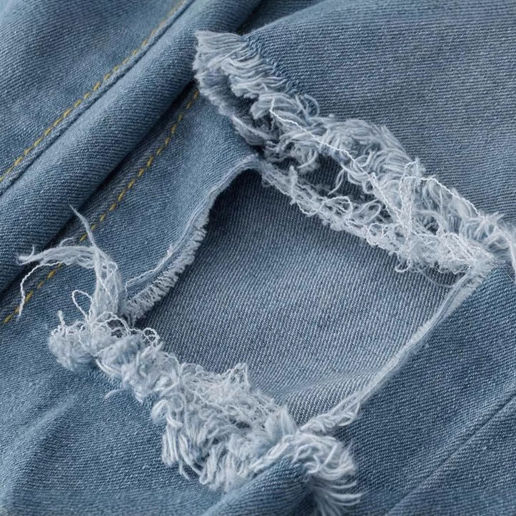 Jean Slim Taille Haute Femme Effet Push-Up & Détails Déchirés