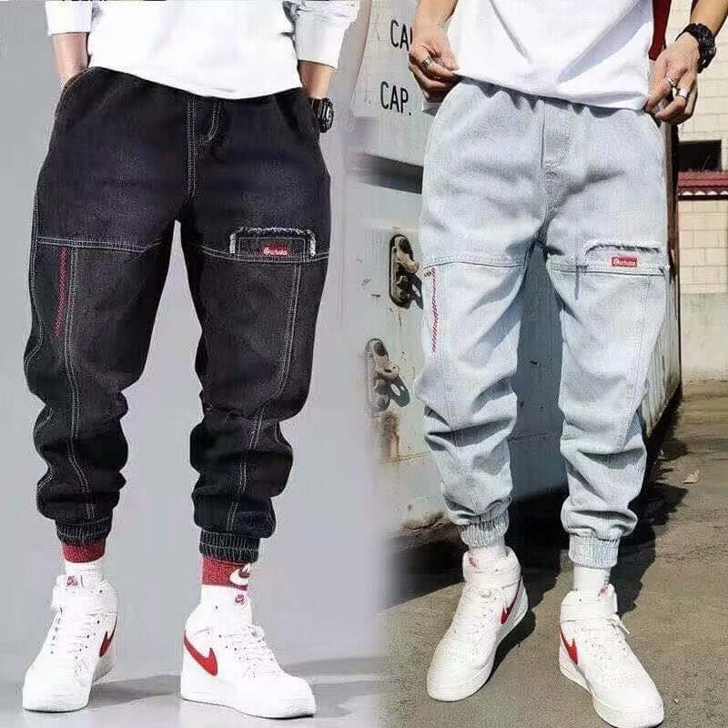 Autumn and winter jeans men's tide brand casual loose fat plus fat plus size beam feet wide leg harem casual pants men