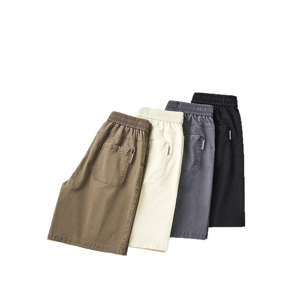 Short en coton pour homme Léger, coupe ample et droite, style décontracté et sportif avec taille élastique