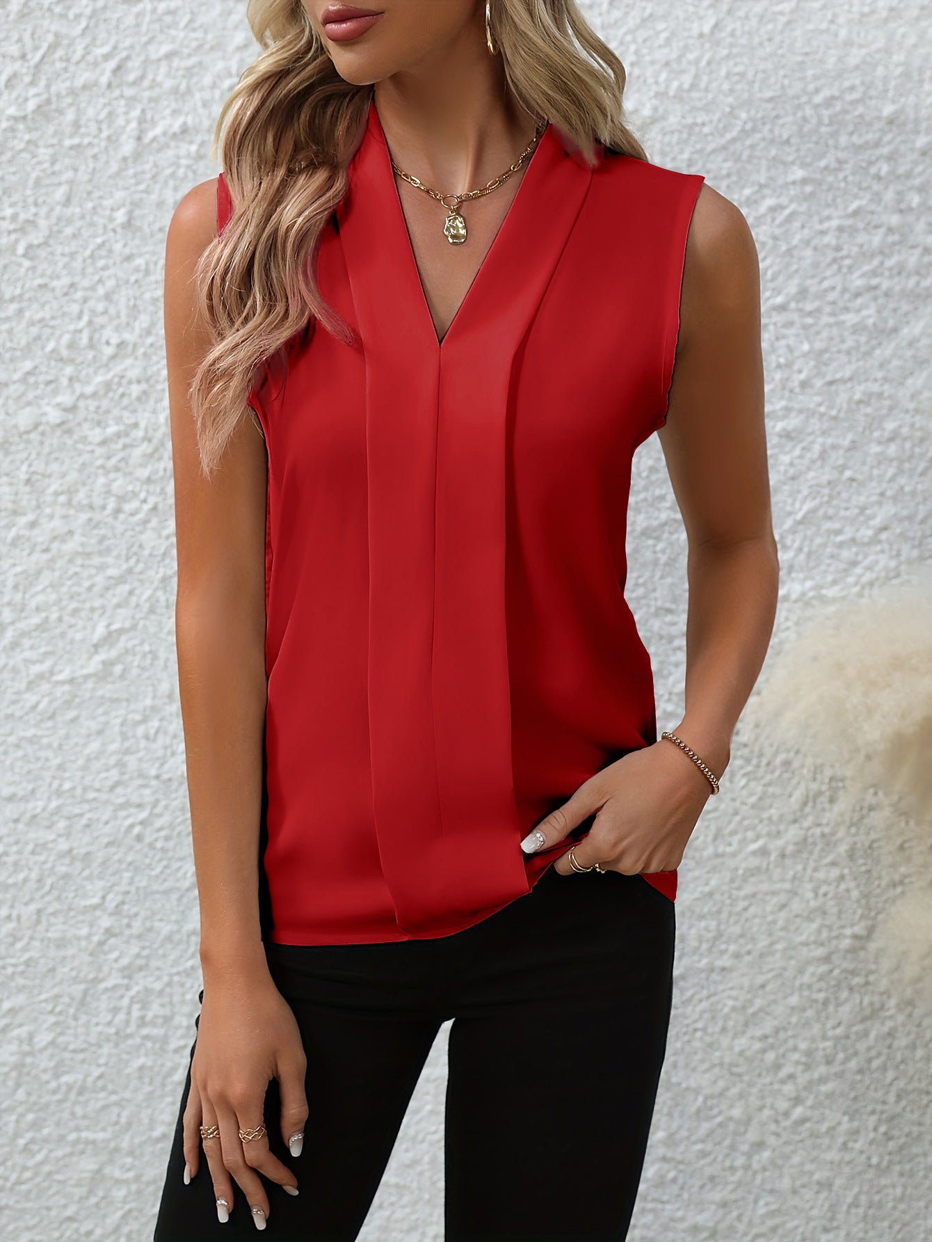 Blouse Élégante Femme Col V Sexy & Design Chic