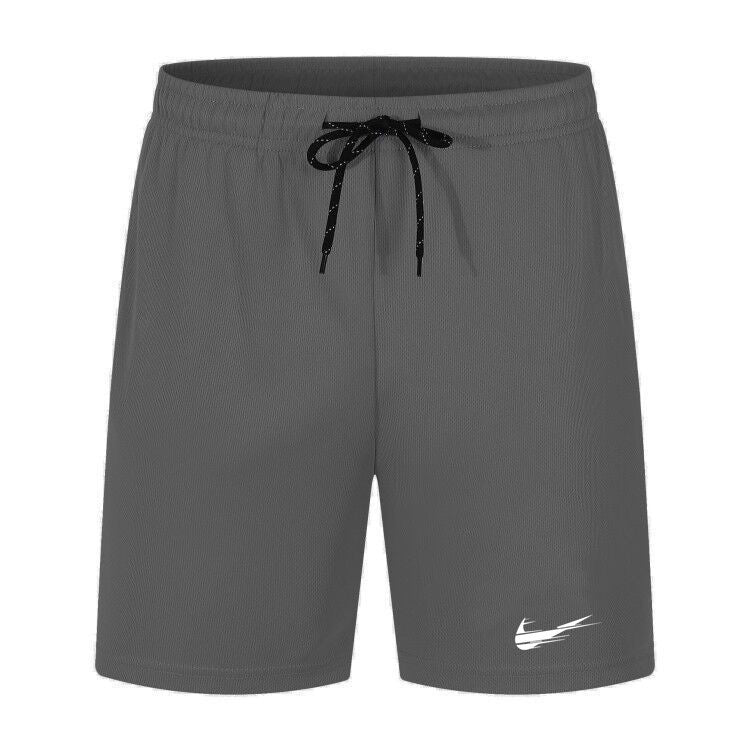 Short de plage pour homme, taille mi-haute avec cordon, tissu à séchage rapide en mesh, grande taille, style décontracté et polyvalent pour l’été.