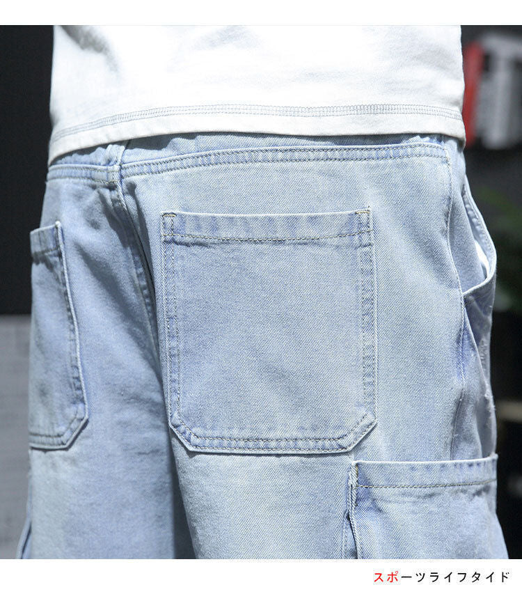 Short en jean déchiré pour homme Coupe ample et tendance, style décontracté, disponible en grande taille