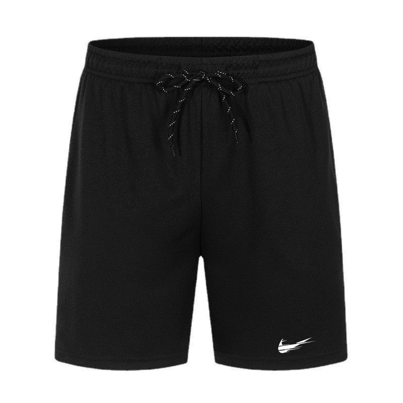 Short de plage pour homme, taille mi-haute avec cordon, tissu à séchage rapide en mesh, grande taille, style décontracté et polyvalent pour l’été.