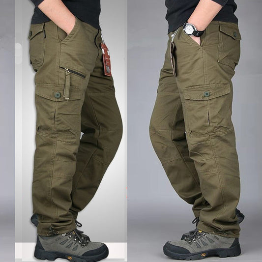 Pantalon cargo multifonction pour homme  Multi-poches, coupe ample, style tactique et décontracté, idéal pour les activités en extérieur