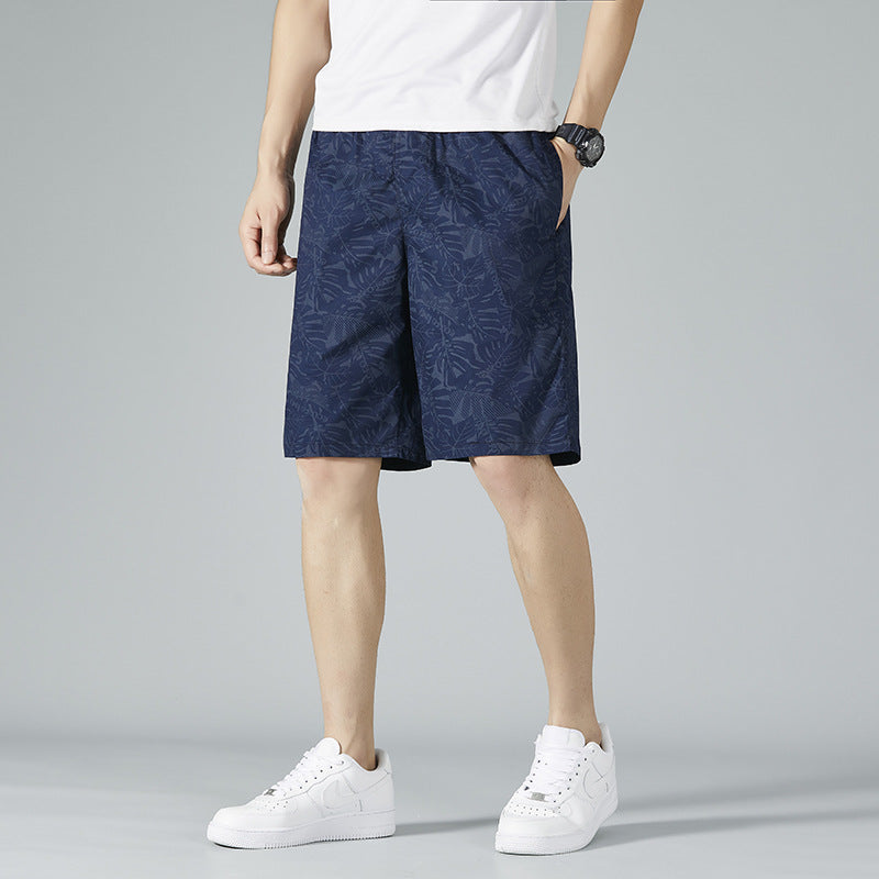 Short mi-long en coton pour homme Style décontracté, coupe droite et ample, motif camouflage tendance