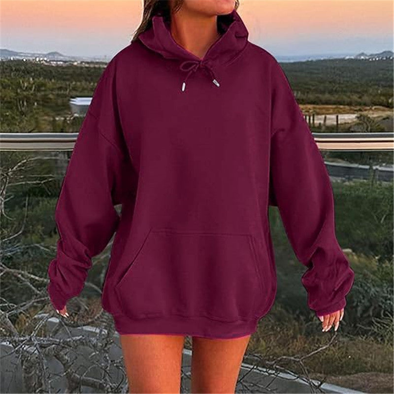 Sweat à capuche oversize unisexe Look européen et américain avec épaules tombantes et molleton ultra-doux pour un confort maximal
