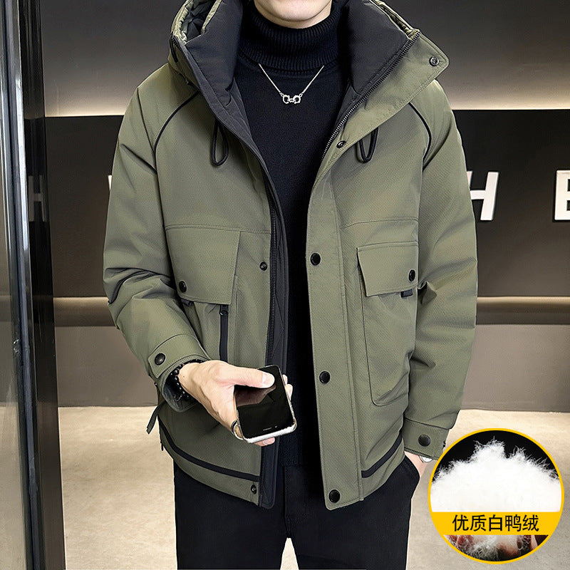Doudoune homme anti-froid épaisse, chaude et légère, style workwear américain, tendance et haut de gamme, parfaite pour lhiver