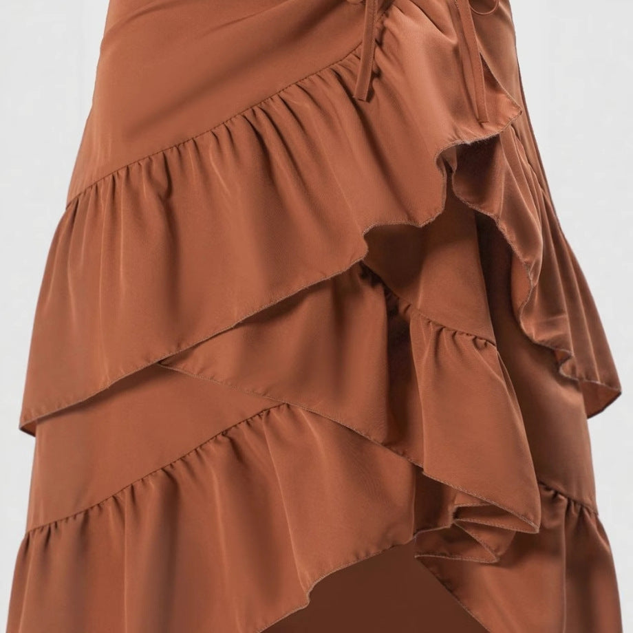 Jupe dÉté Taille Haute Coupe Slim & Volants Frais