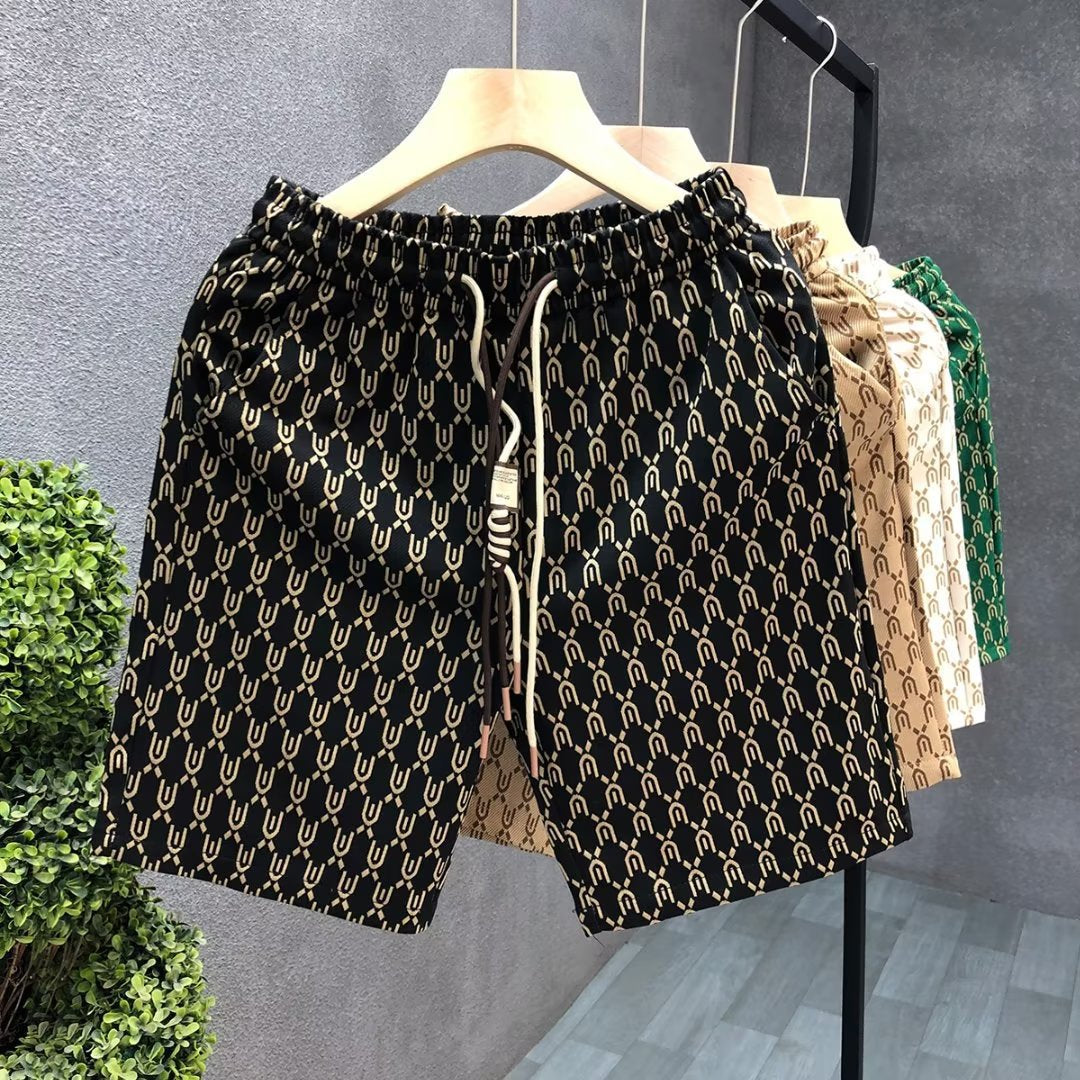 Short imprimé pour homme Style tendance et élégant, coupe décontractée et polyvalente, parfait pour un look estival