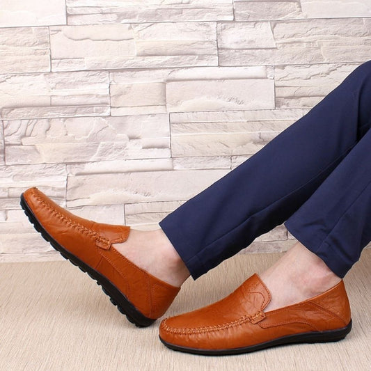 Chaussures en cuir véritable pour homme  respirantes et confortables