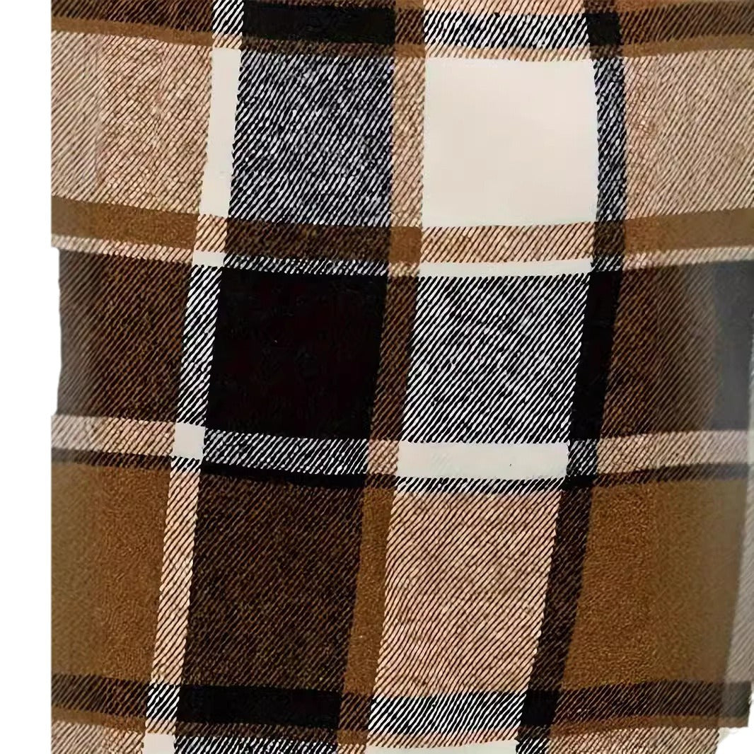 Amazon cross-border Europe and the United States 2024 autumn/winter new women's casual skirt spliced plaid belt skirt